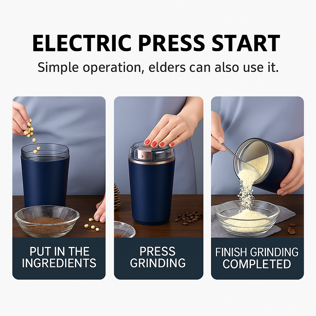 PureGrind™ Pro – Electric Coffee & Spice Grinder (Stainless Steel)
